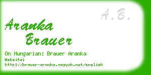 aranka brauer business card